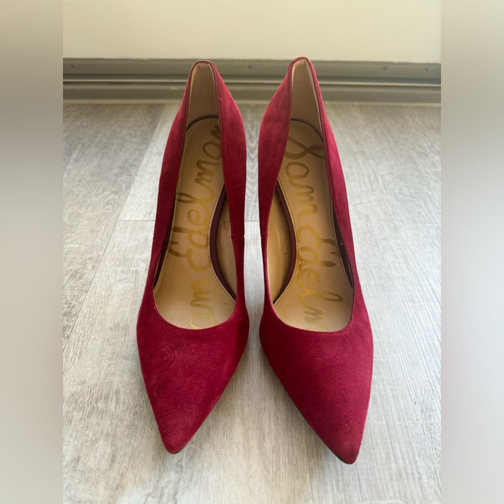 Sam Edelman red suede heels!